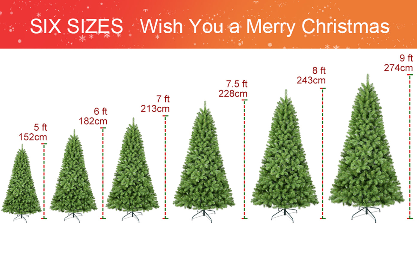 7ft Hinged Christmas Tree With Memory Wire 1064 Tips