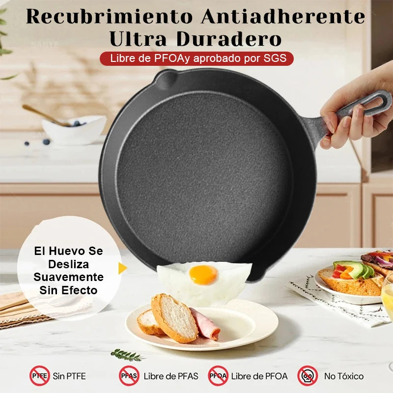 3 Piece Cast Iron Cookware Set Uncoated Cast Iron Pan Collection 6 Inch 8 Inch 10 Inch Cast Iron Skillets Frying Pans