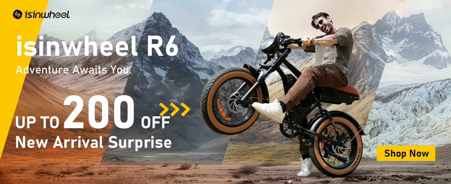 Isinwheel R6 900W Fat Tire Electric Mountain Bike 20 Inch