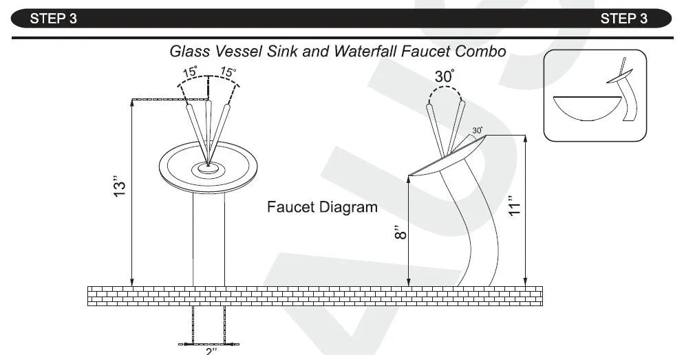ZAPPO Ceramic Sink Above Counter Round Petal Pattern Faucet