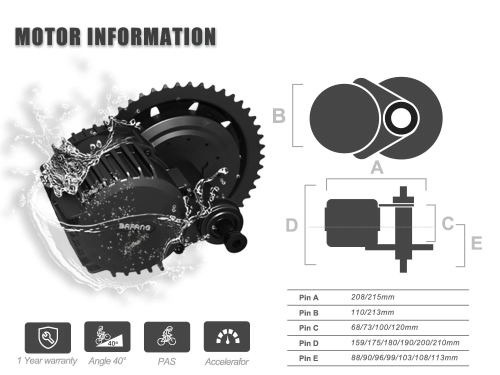Bafang BBSHD 1000W Mid Drive Ebike Conversion Kit 52V