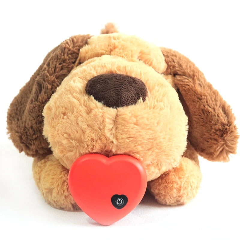 Cute Heartbeat Puppy Training Toy Plush Snuggle Sleep Aid