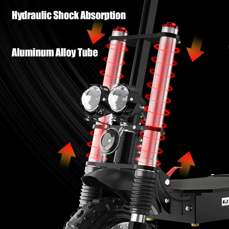 Dual Motor Electric Scooter For Adults Foldable 72V 85 KmH