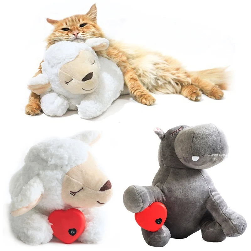 Cute Heartbeat Puppy Training Toy Plush Snuggle Sleep Aid
