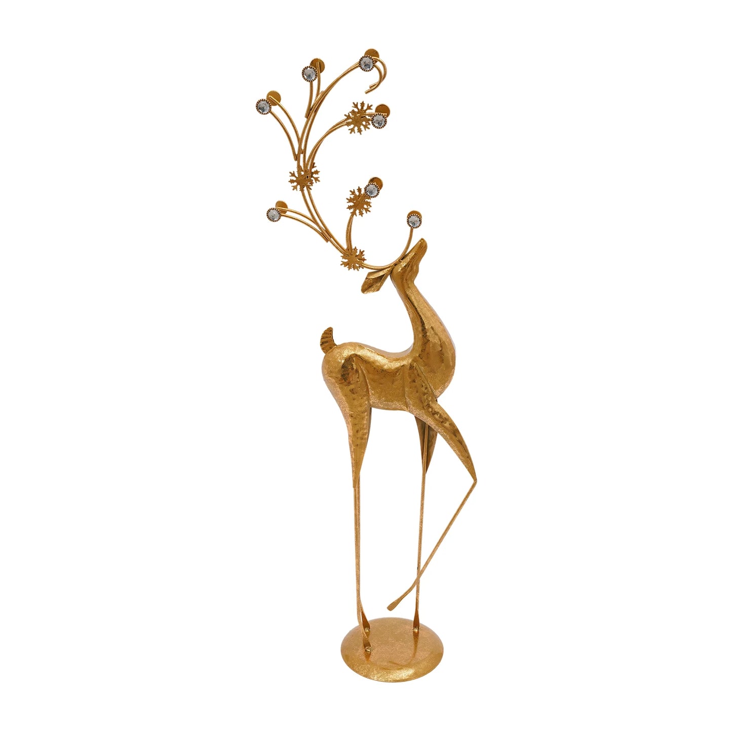 House Studio Gold Reindeer Statue Christmas Decor Indoor