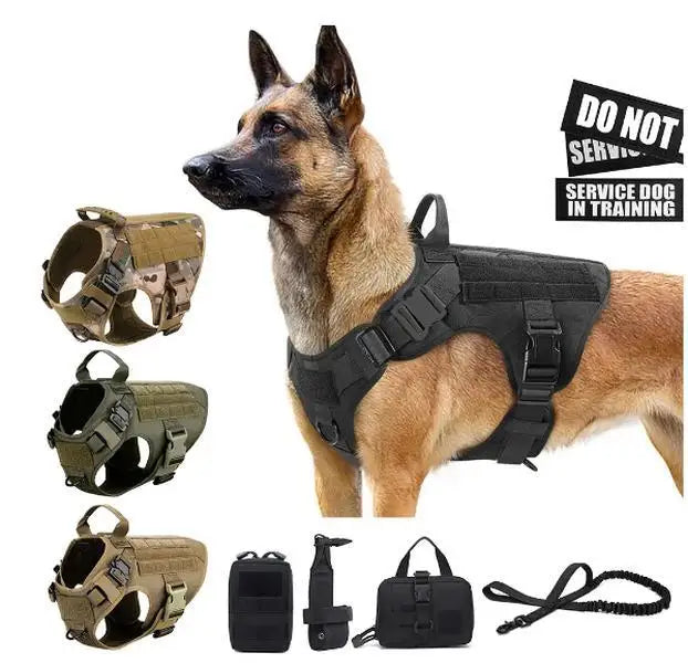 Pet Leash Set Chest 1000D Nylon Camouflage Dog Harness