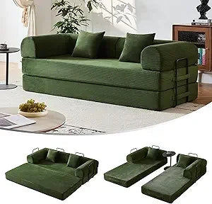 DAFIFY Corduroy 79 Inch Modular Sofa Bed With Fixed Frame