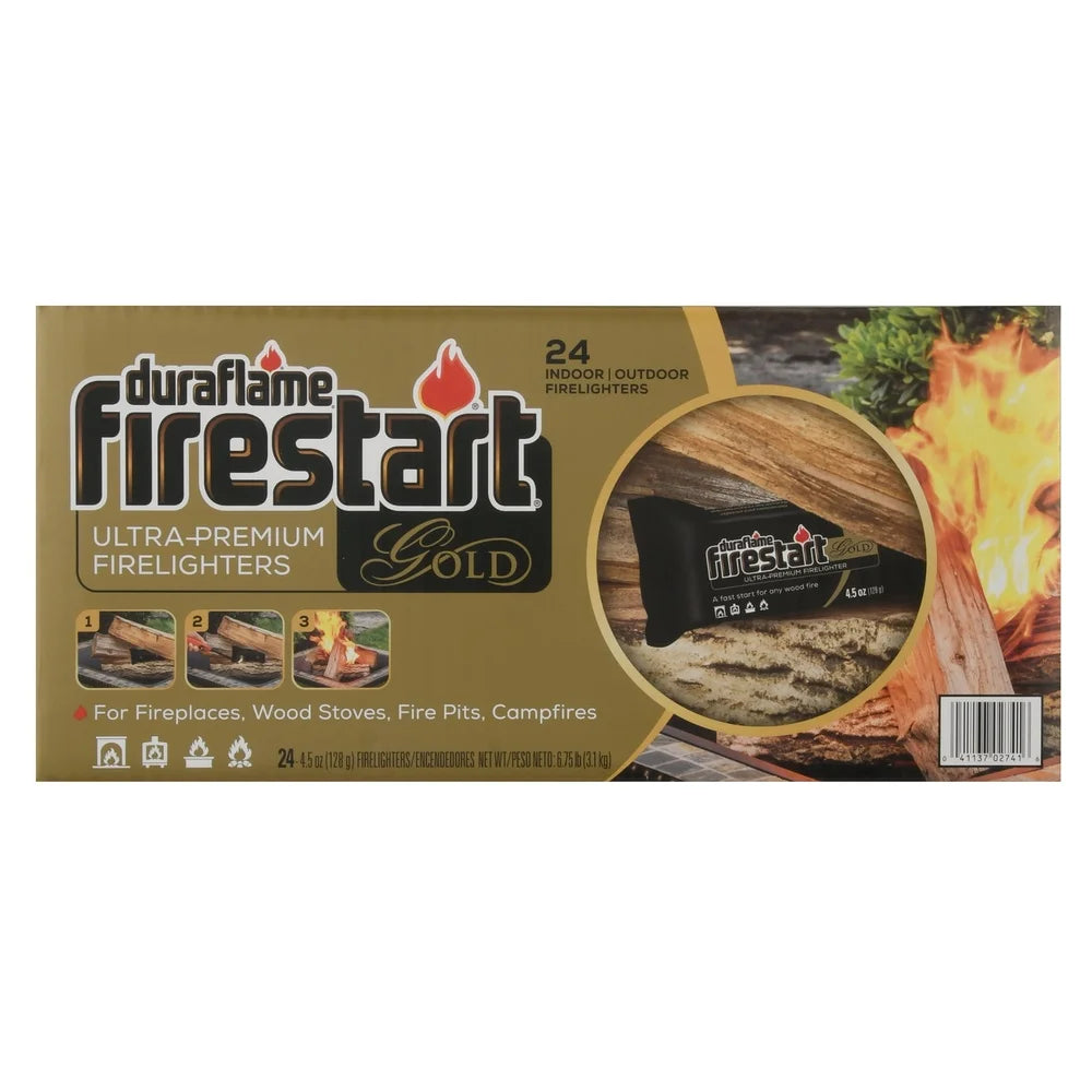 Ultra Premium Fire Starters 24 Pack 4.5oz Quick Lighting
