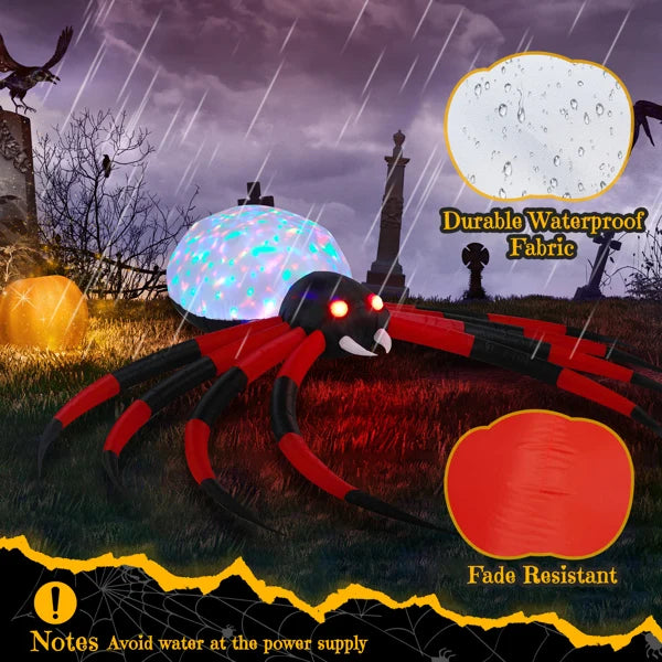 11.8ft Big Spider Inflatable Rotating Lamp Plate With LEDs