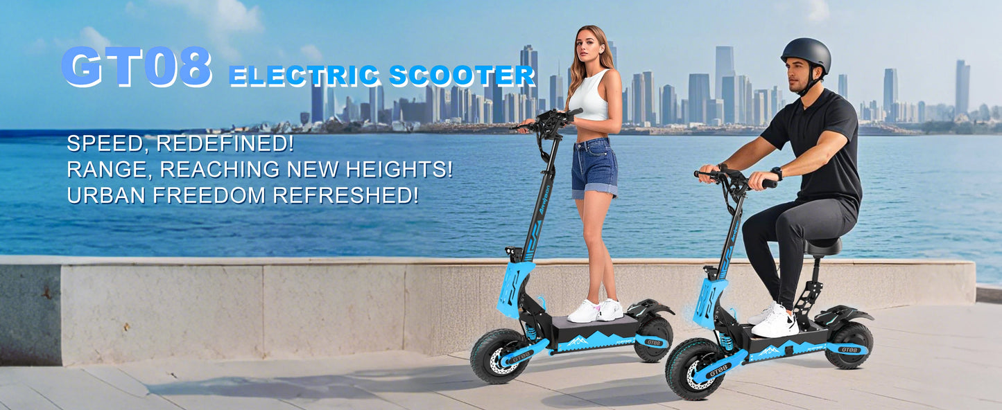 GT08 Electric Scooter 5600W Dual 60V 27Ah 46MPH Offroad