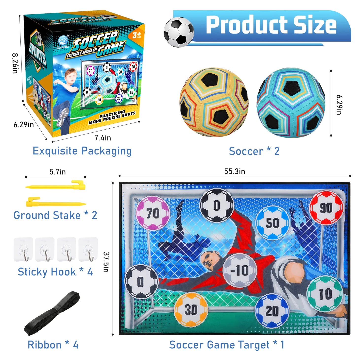 VATOS Football Game Set For Kids Indoor Outdoor Foldable