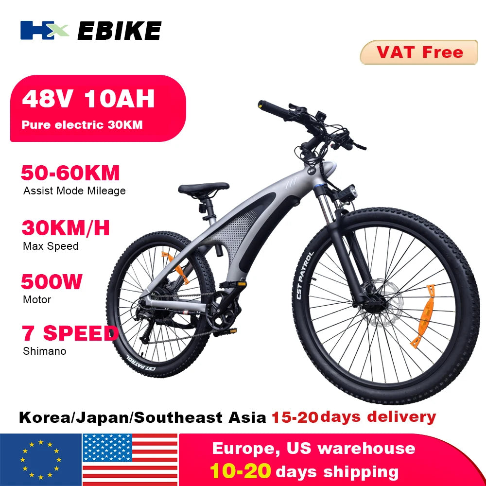 HX Q5 2000W Electric Mountain E Bike 48V 20Ah Off Road