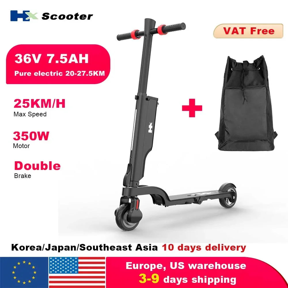 HX Foldable Electric Scooter 350W 25kmh 36V For Adults