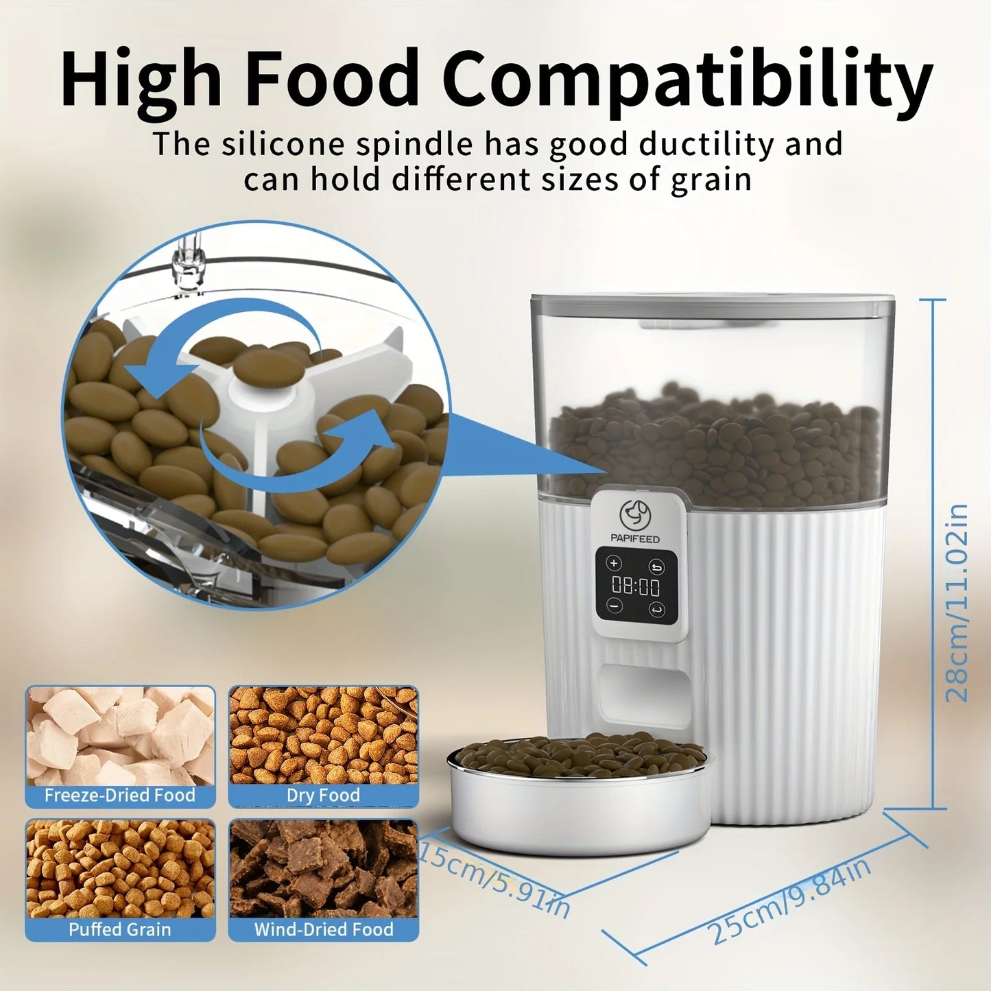 Papifeed Cat Automatic Feeder WiFi Remote Dispenser
