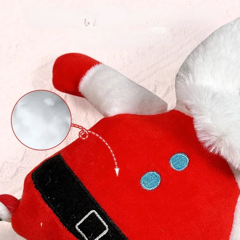 Pet Christmas Plush Dog Toys Santa Claus Snowman Interactive