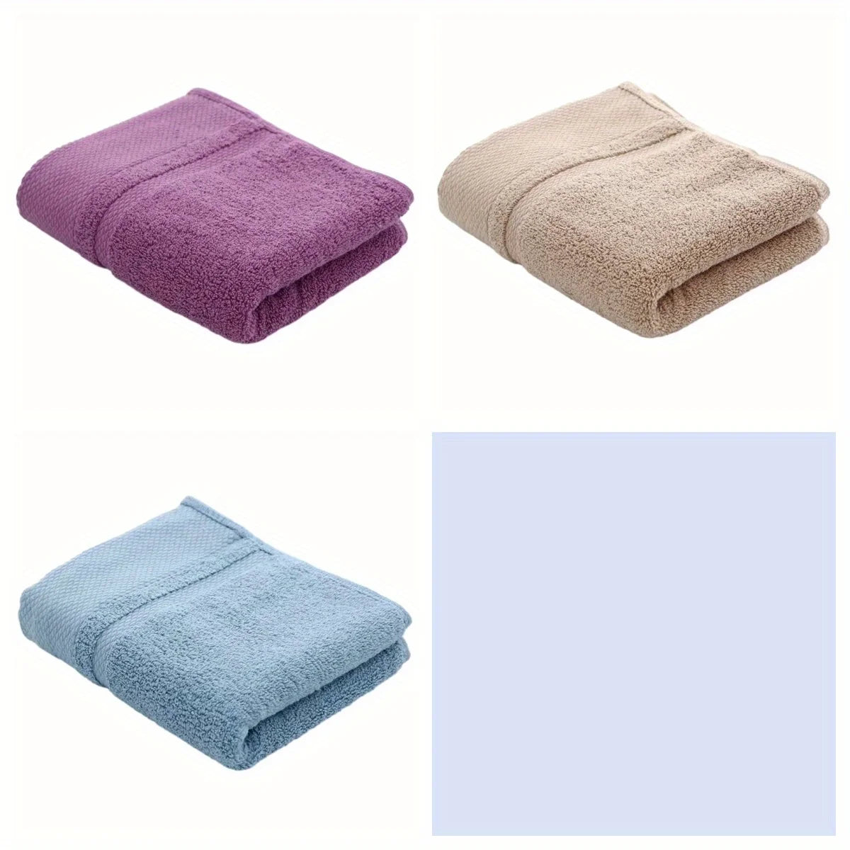Three or Six Thickened Soft Cotton Bath Towels Sets 34x75cm