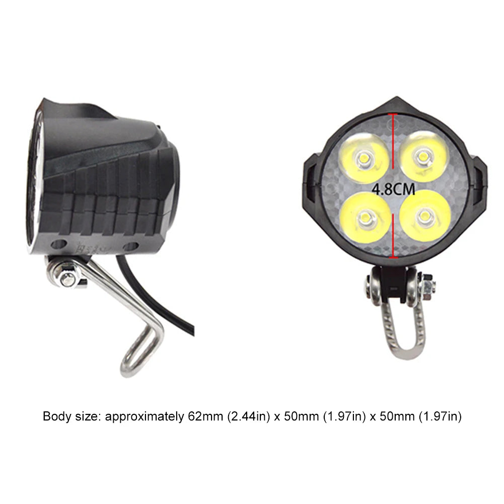 36V 48V Electric Scooter Front Light Adjustable 12W LED
