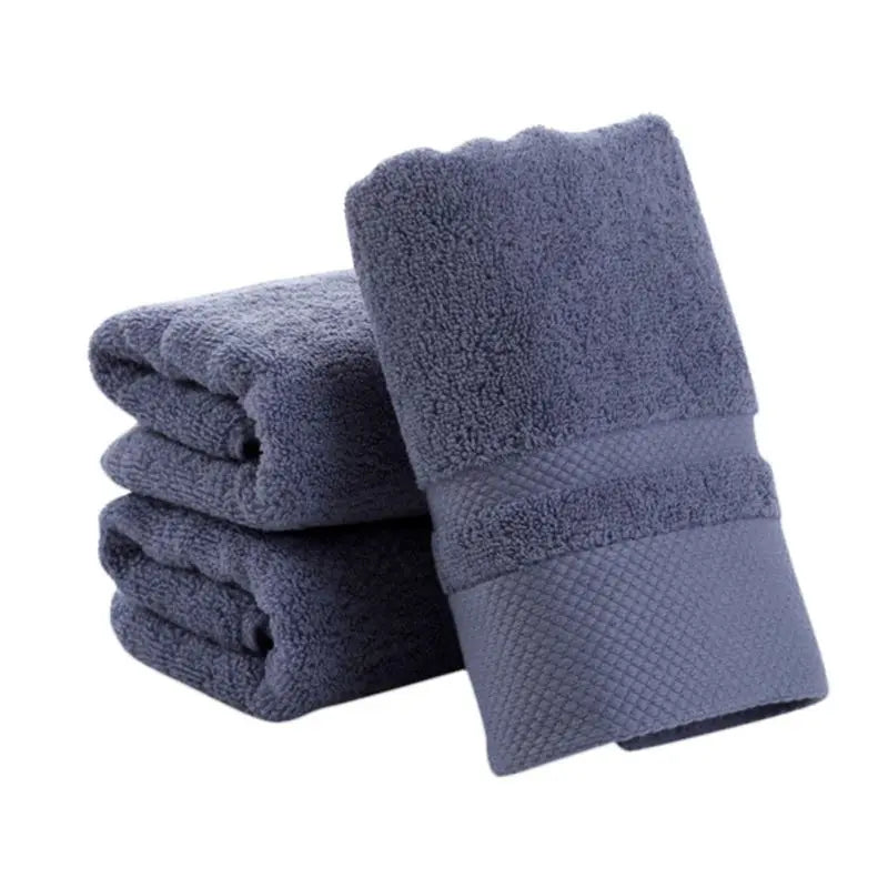 Three or Six Thickened Soft Cotton Bath Towels Sets 34x75cm