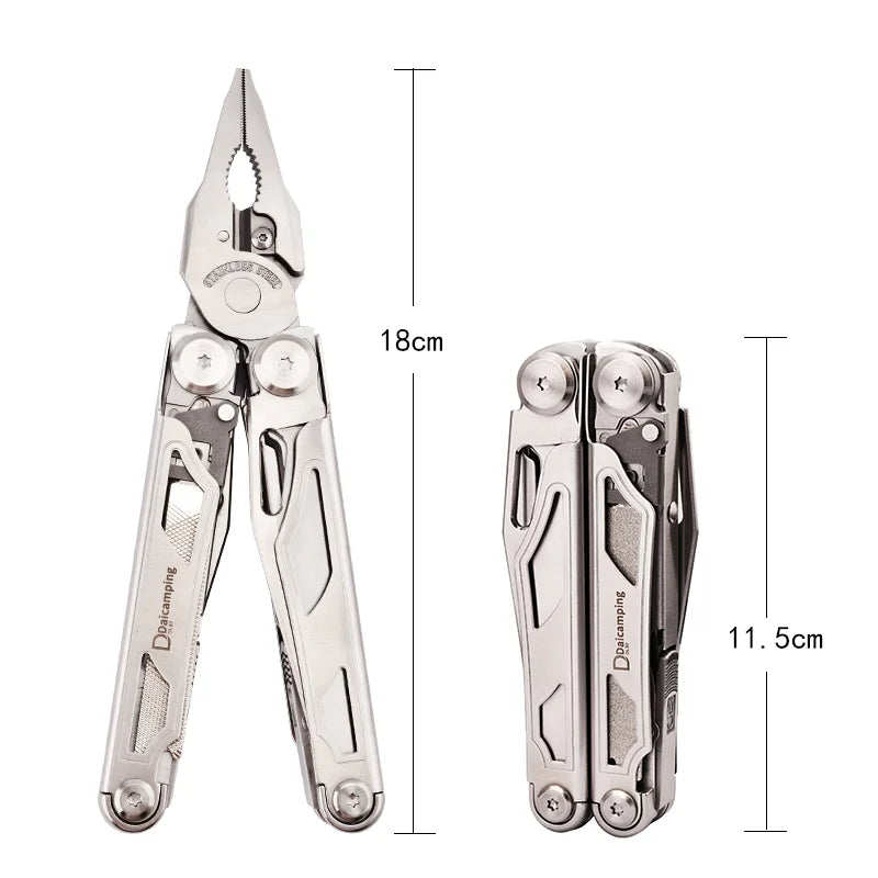 Daicamping DL30 Multitool EDC Clamp Knife Scissors Pliers