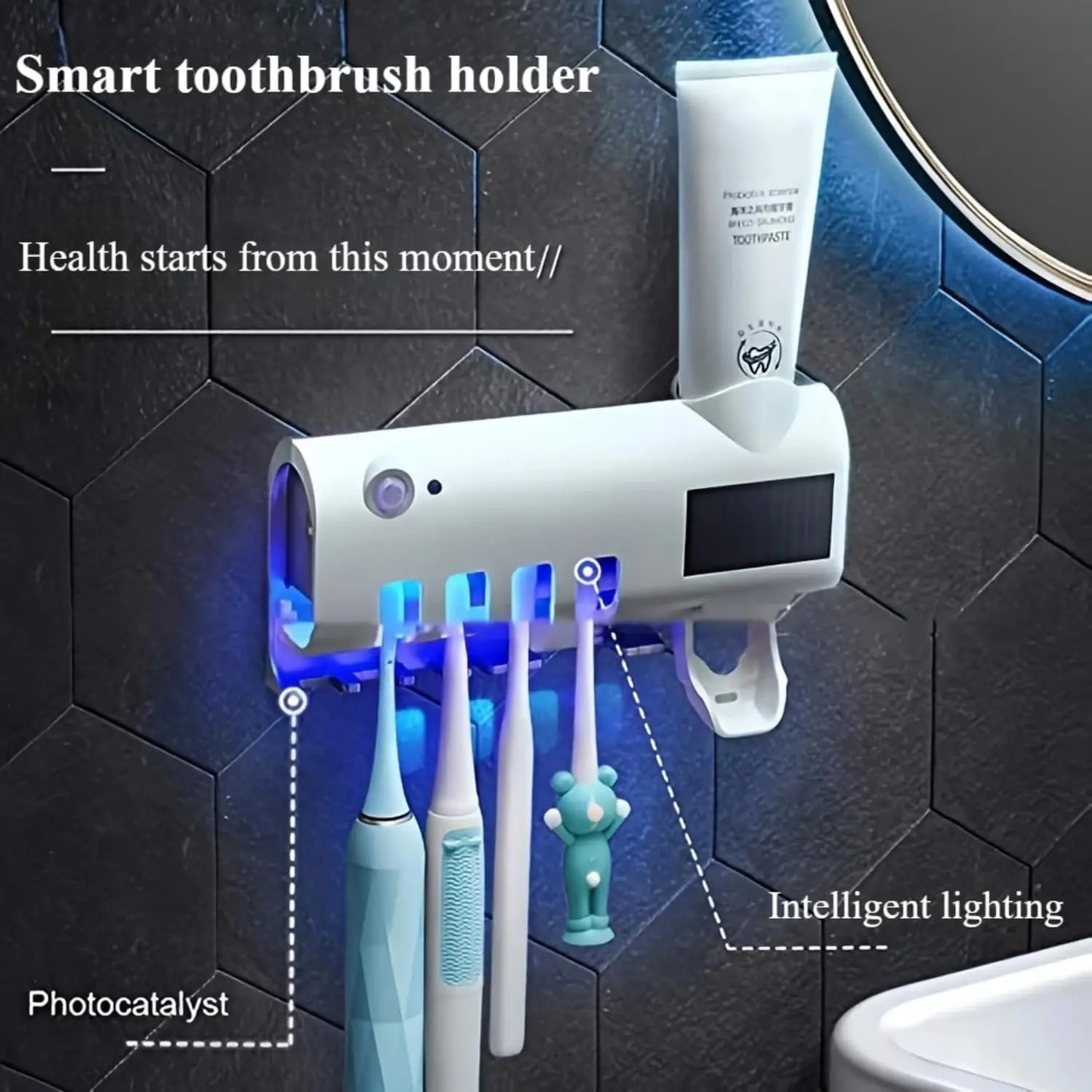 Wall Mounted Toothbrush Dispenser With Four Slots