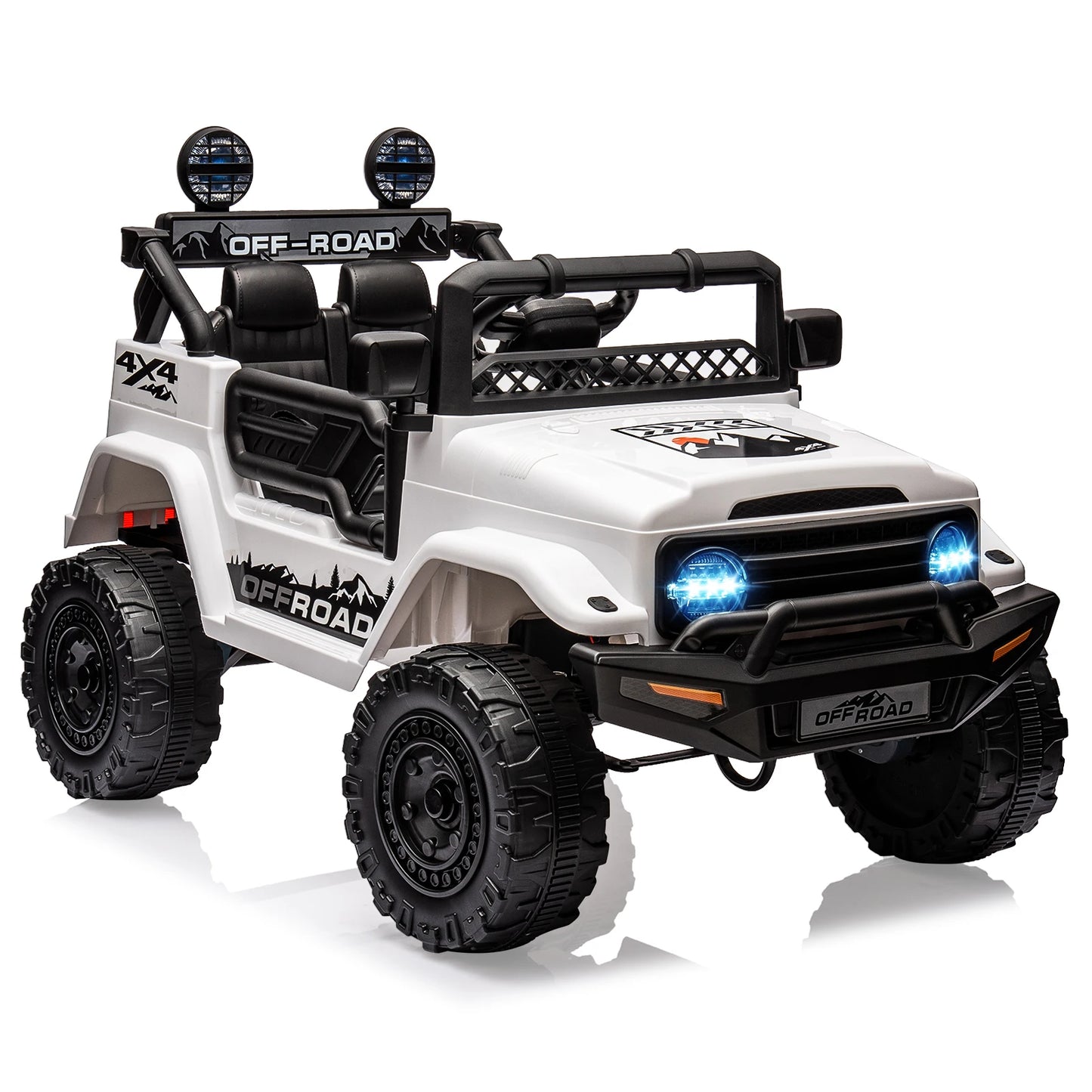 12V Kids Ride On Truck LED Lights Bluetooth Remote Gift
