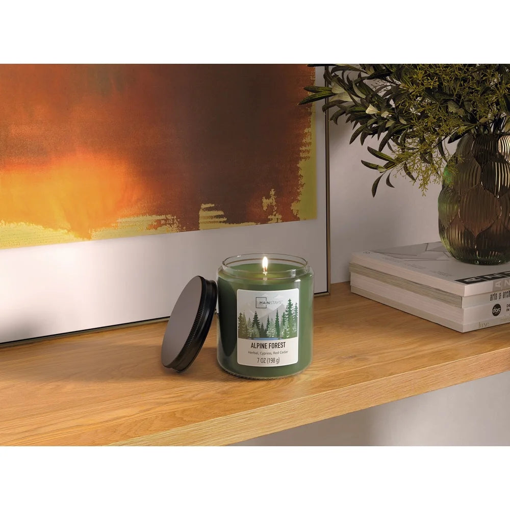 Alpine Forest Scented Candle Glass Jar 7oz Two Pack