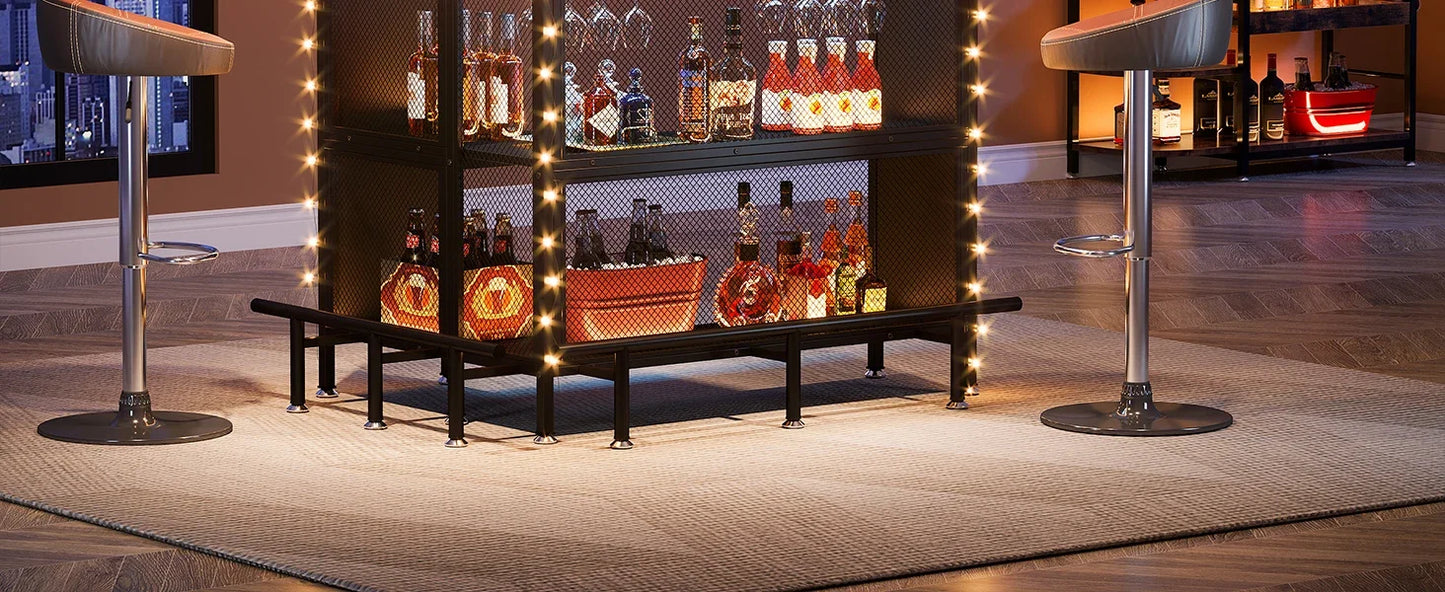 Tribesigns Modern Home Bar Unit Mini Liquor Table Cabinet