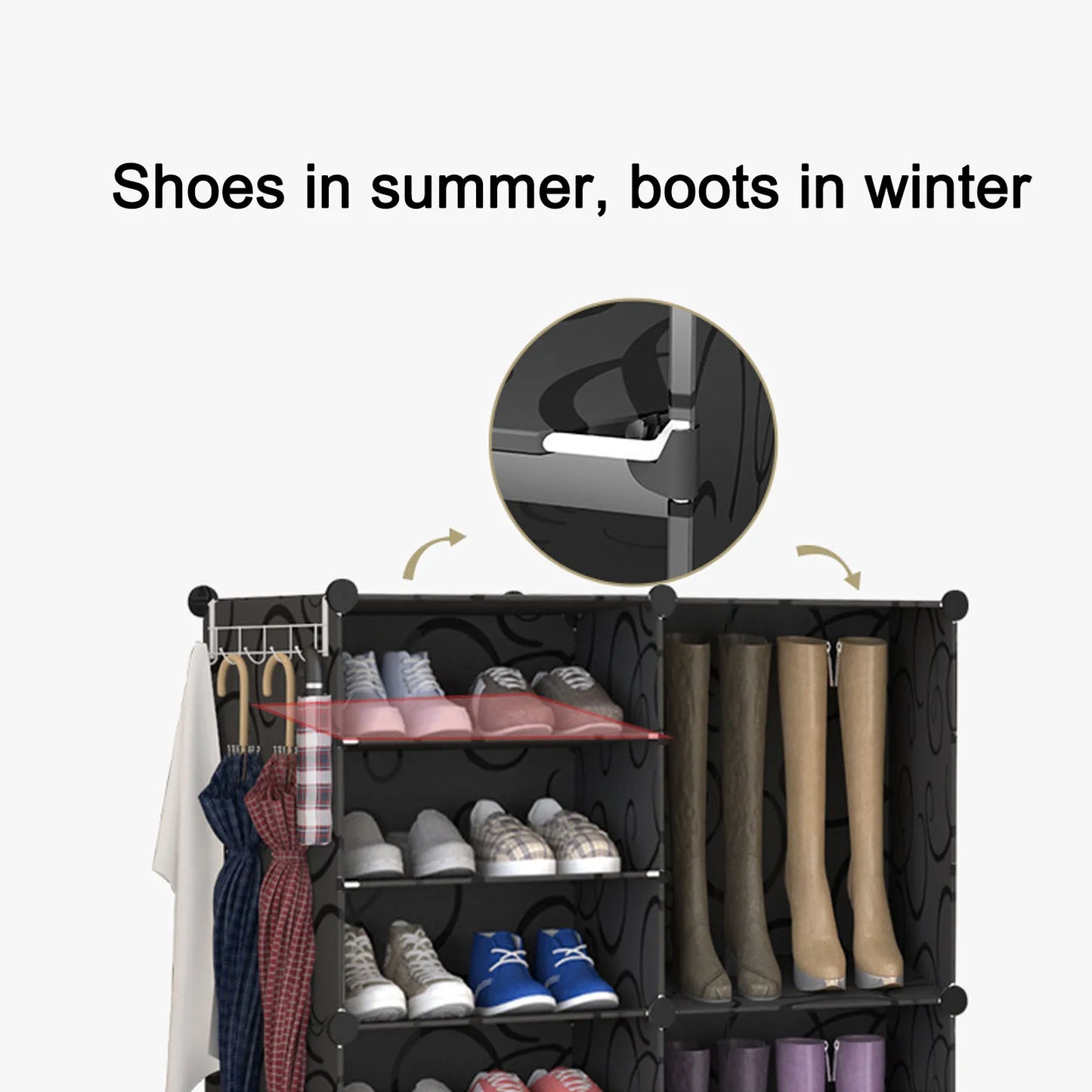 Vertical Shoe Rack Multi Layer Modern Space Saving Home