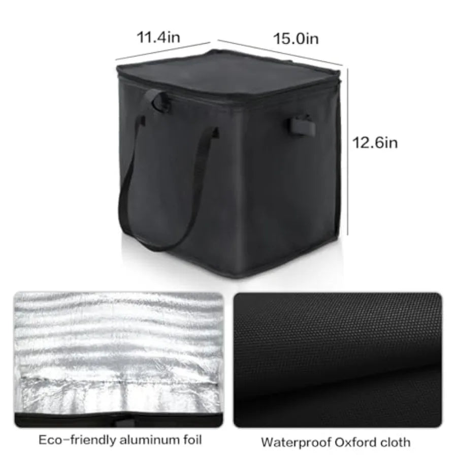 Large Wheeled Insulated Cooler Bag With Hard Frame Leakproof For Camping Picnics