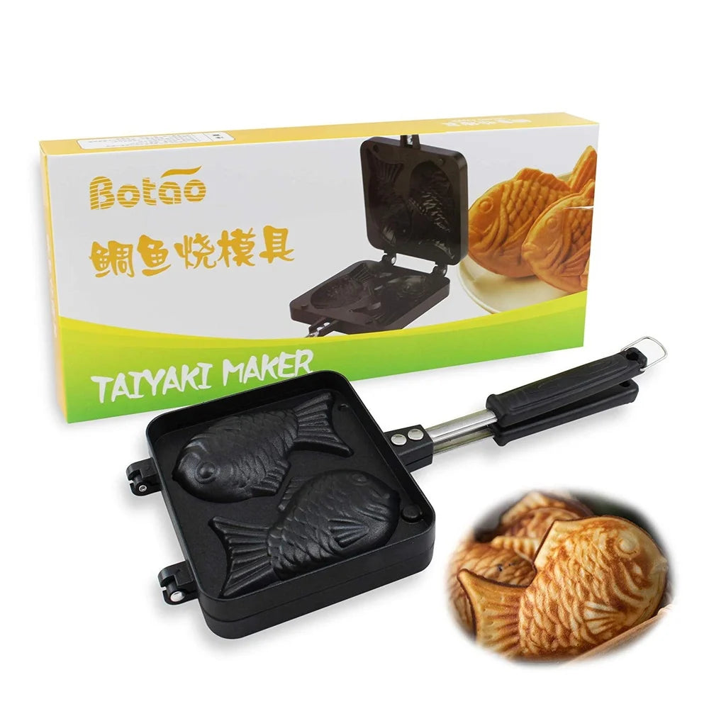 Japanese Fish Shaped Cake Waffle Maker Set of Four Non Stick Cast Bakeware Kitchen Tool Holiday Gift Cooking Supplies