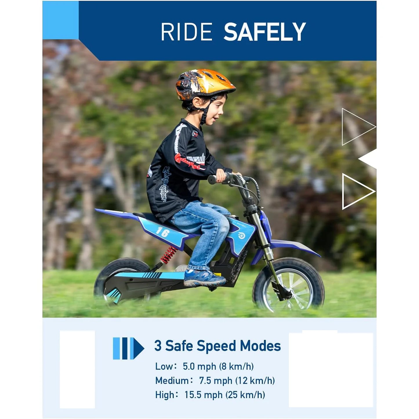 Hiboy 36V 300W Electric DirtBike ThreeSpeed For Kids 3To10