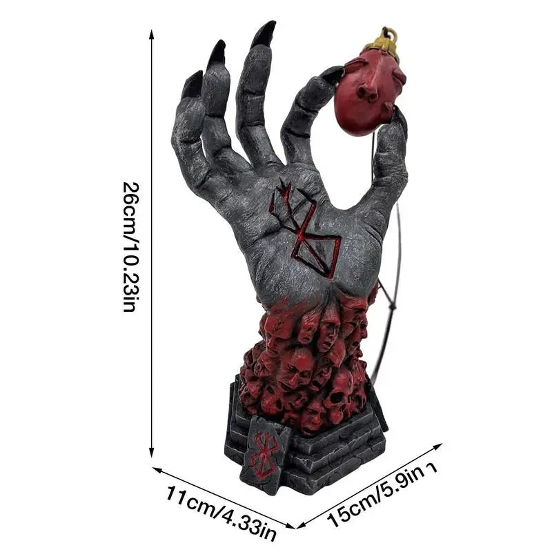 Berserk Figure Hand of God Statue Anime Handcraft Resin Ornament Halloween Skeleton Figurine Craft Desk Decoration Scary Props