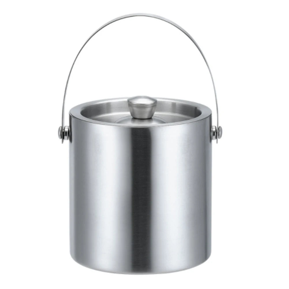 Double Wall Stainless Steel Insulated Ice Bucket With Lid