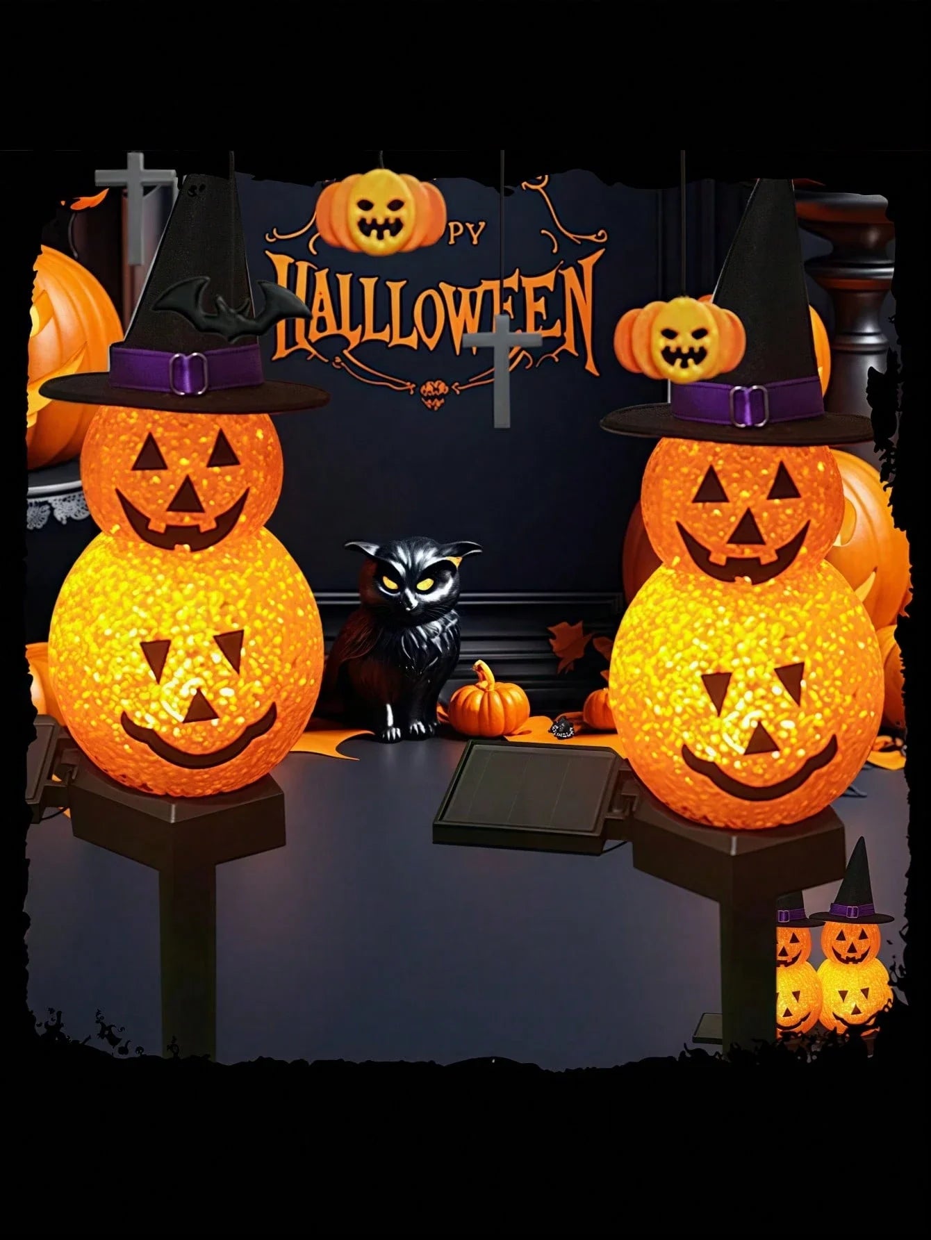 Halloween Pumpkin Solar Lawn Light Decorative Outdoor Garden