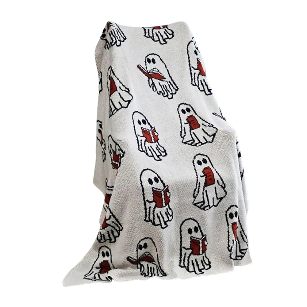 Halloween Ghost Reading Blanket 40x60 Inch Adult Sofa Throw