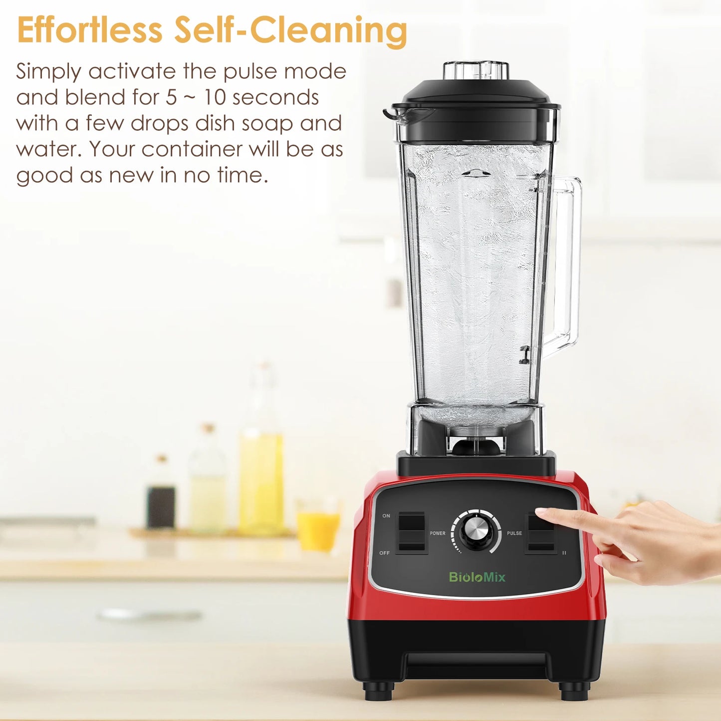 BPA Free 2200W Heavy Duty Commercial Grade Blender Mixer Juicer High Power Food Processor Ice Smoothie Bar Fruit Blender