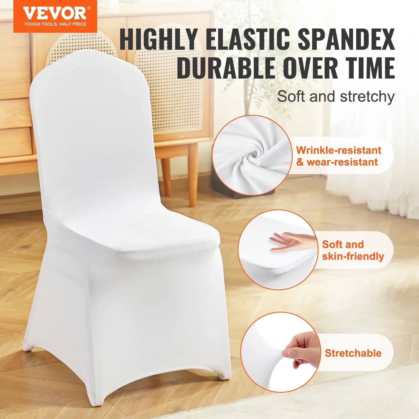 VEVOR Stretch Spandex Chair Covers Removable Slipcovers