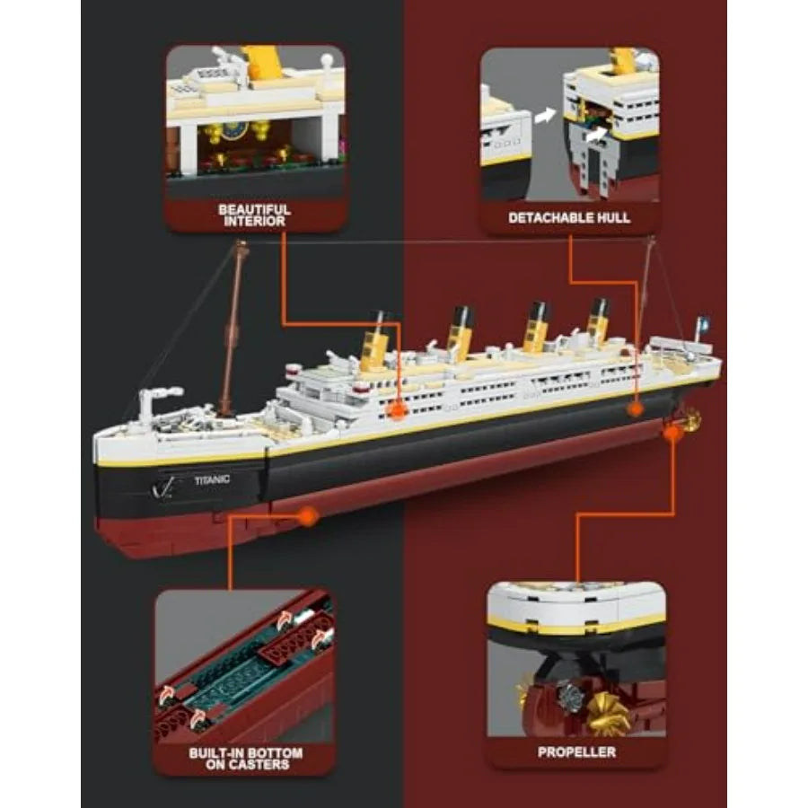 Titanic Model Building Blocks Set 2022 Pieces Compatible With Major Brands