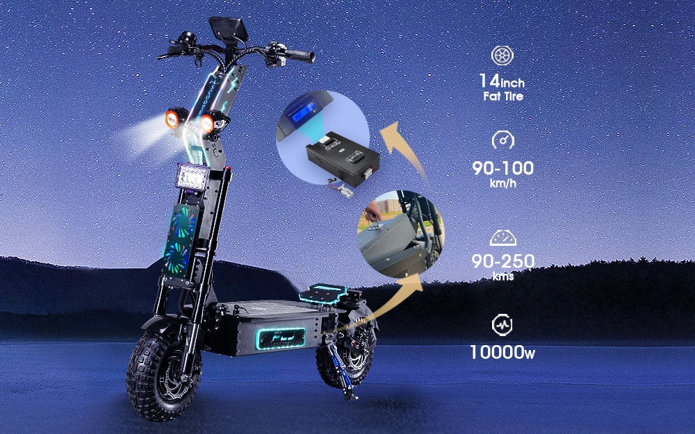 Obarter D5 5000W Electric Scooter 12 Inch Fat Tire On Road