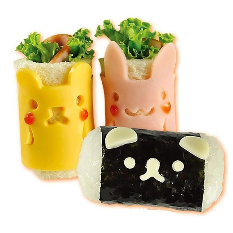 Creative 5 In 1 Cartoon Rice Ball Mold Onigiri Cutter