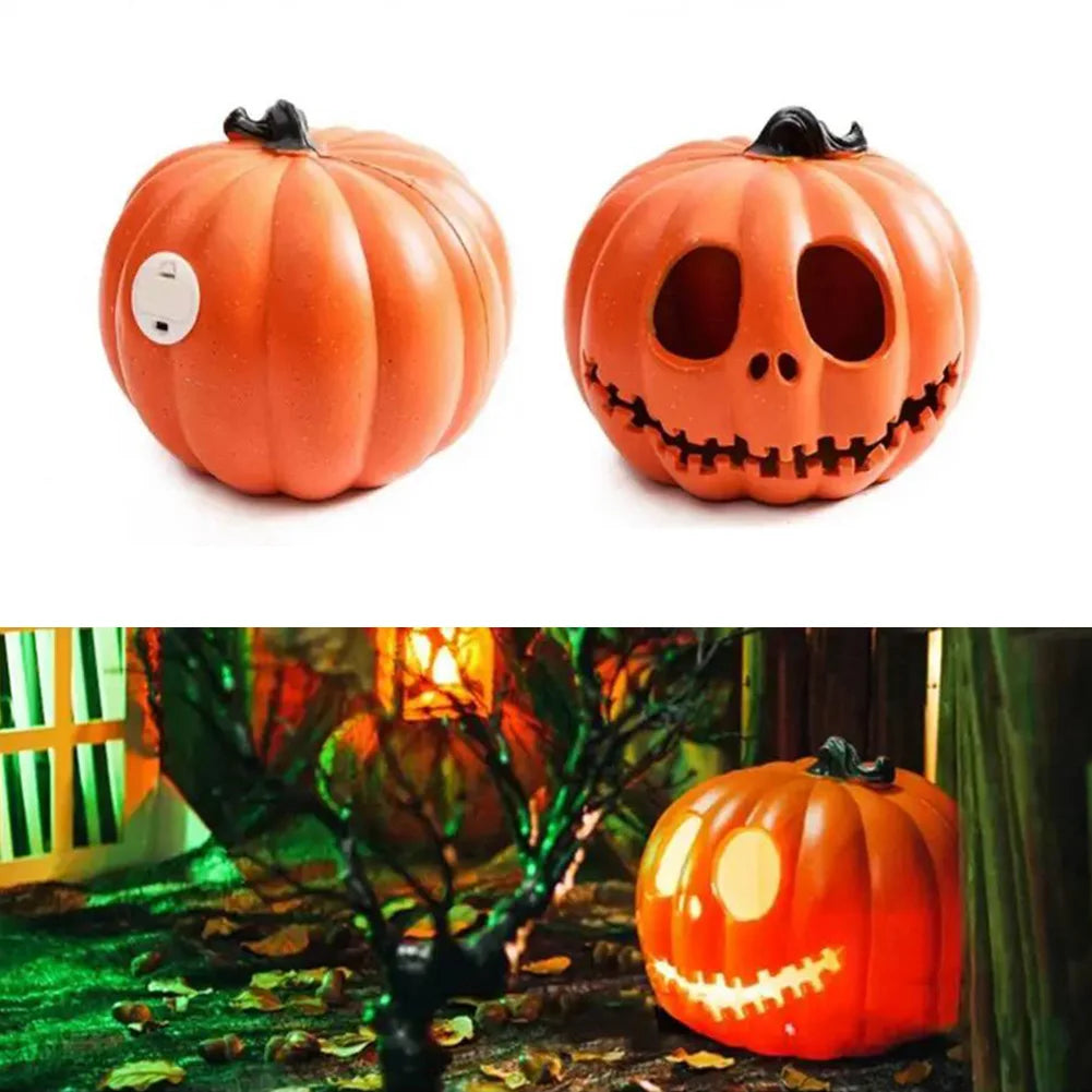 Halloween Pumpkin LED Lamp Creative Lantern Decoration Flashing Ghost Festival Indoor Garden Decor