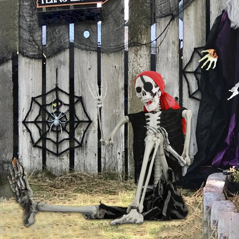 Life Size Plastic Skeleton With Posable Joints Halloween