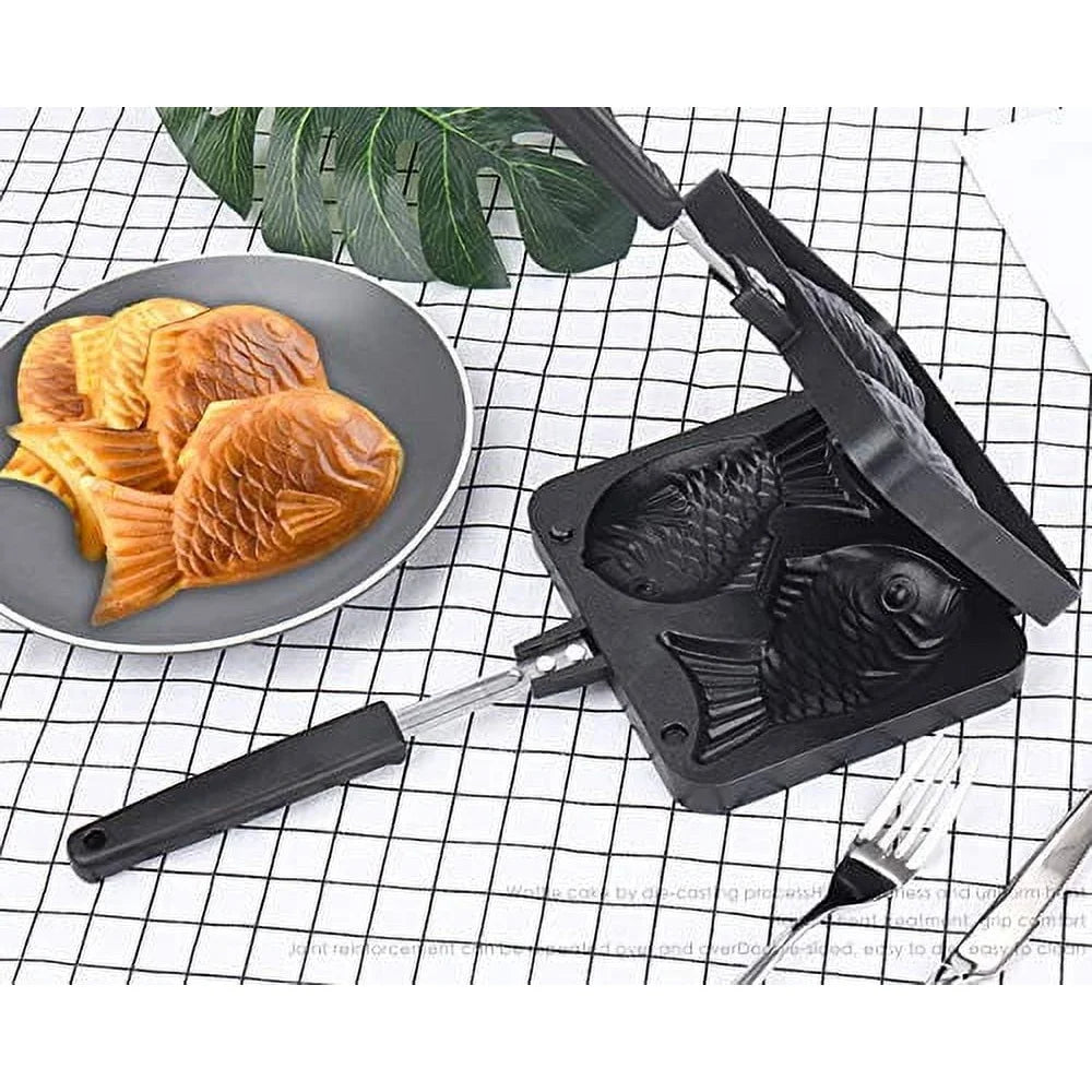 Japanese Fish Shaped Cake Waffle Maker Set of Four Non Stick Cast Bakeware Kitchen Tool Holiday Gift Cooking Supplies