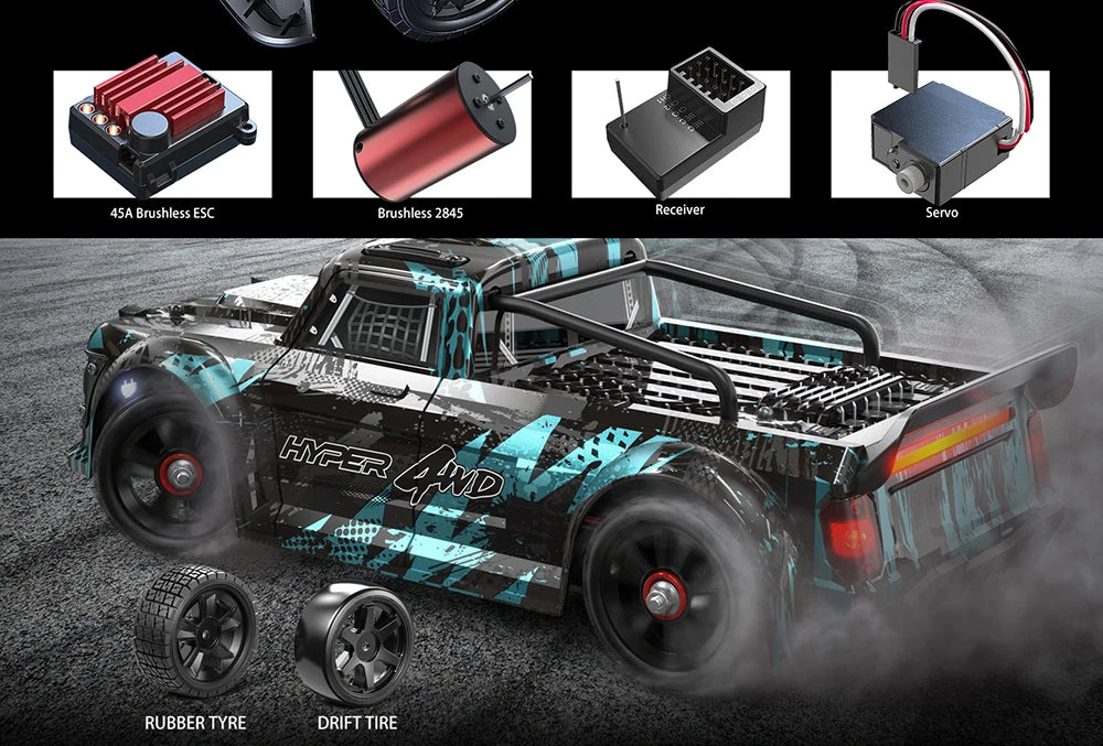 MJX Hyper Go RC Car 55kmh Brushless 4WD Off Road Toy