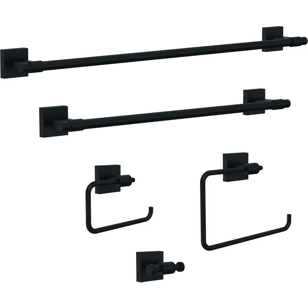Matte Black Towel Ring Stainless Steel Bathroom Accessory