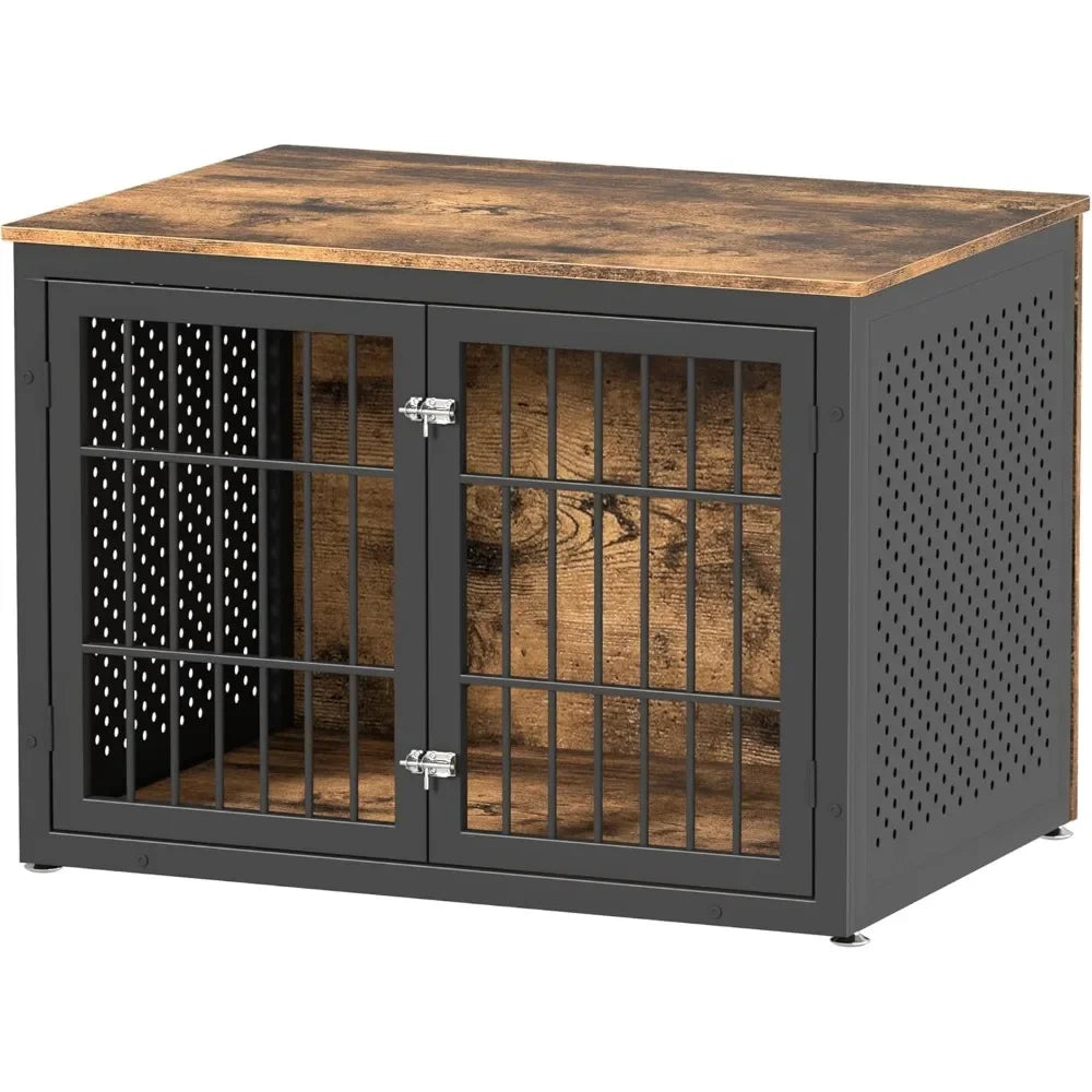 Heavy Duty Dog Crate Furniture For Large And Medium Dogs Enclosed Metal Kennel