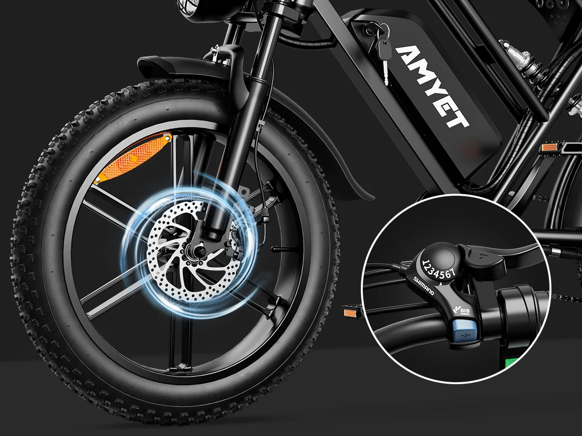 Amyet V9 G60 1000W Adults Electric Mountain Ebike 48V 20Ah