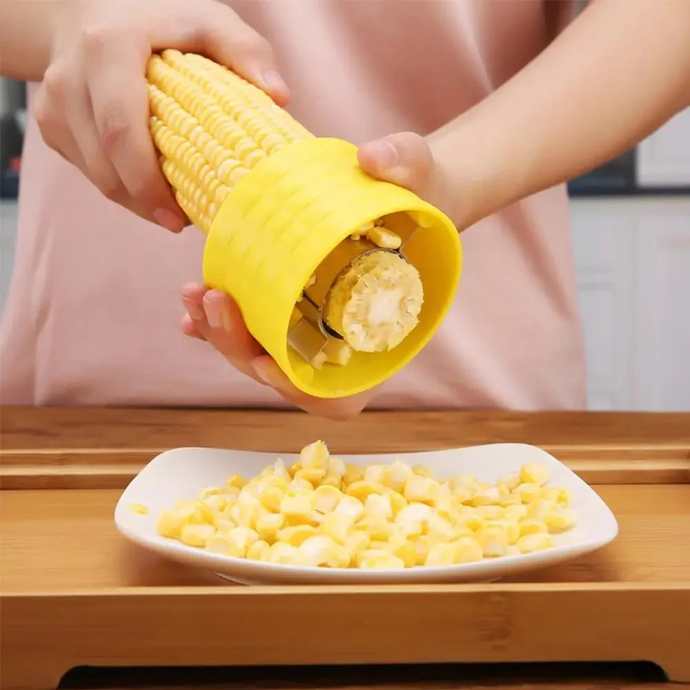 Stainless Steel Corn Stripper Cob Cutter Kitchen Gadget