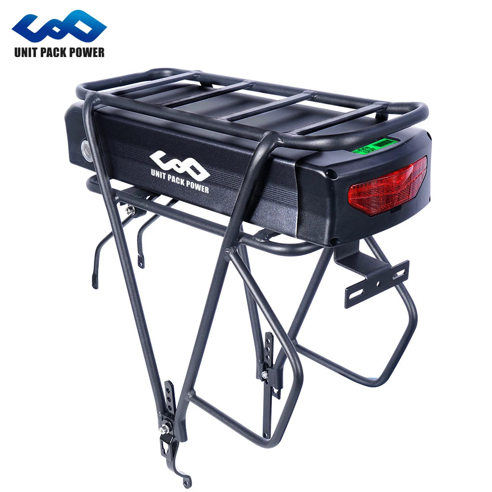 Rear Rack EBike Battery 52V 48V 27Ah 24 28 Inch Optional