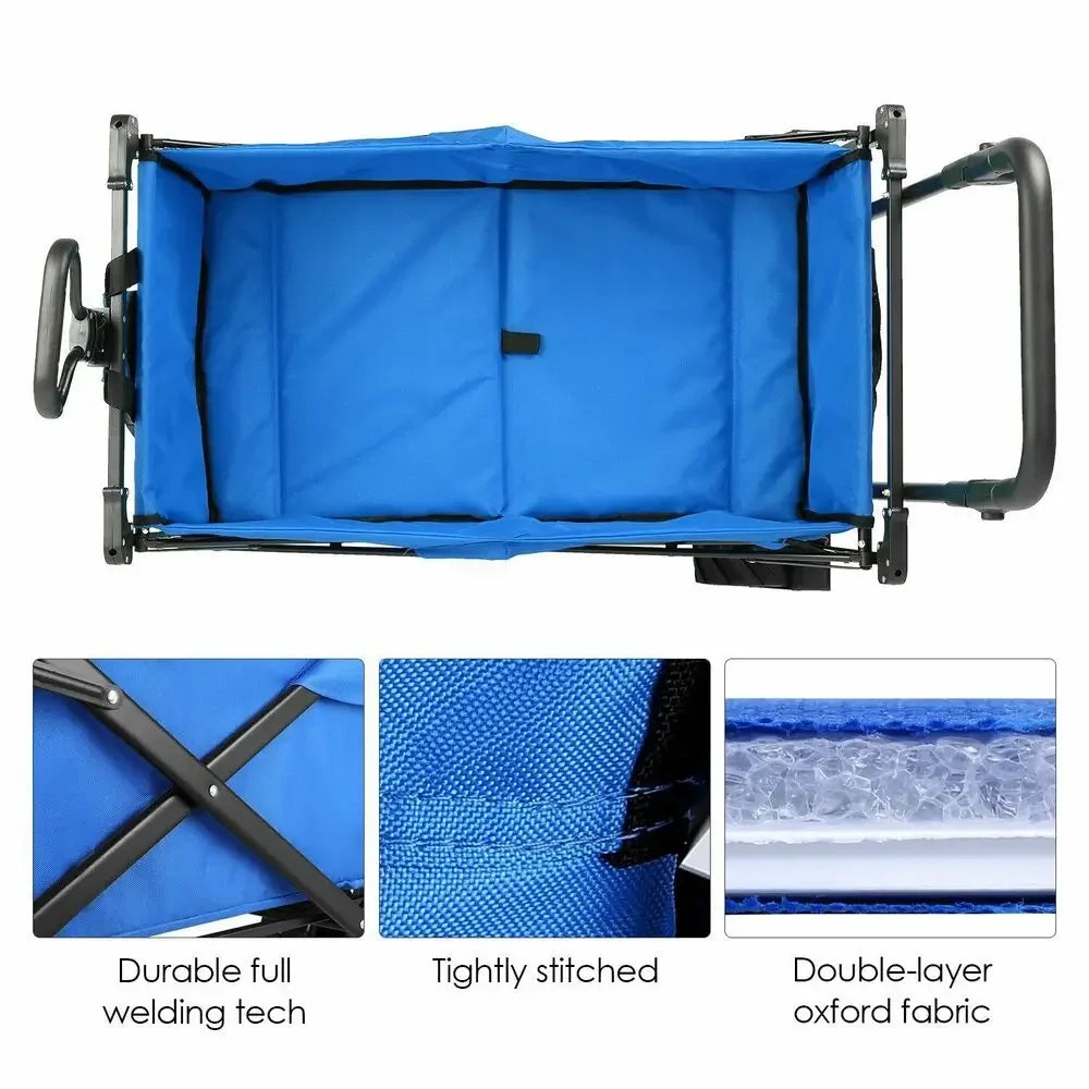 262L Collapsible Garden Cart With Removable Canopy 115Kg